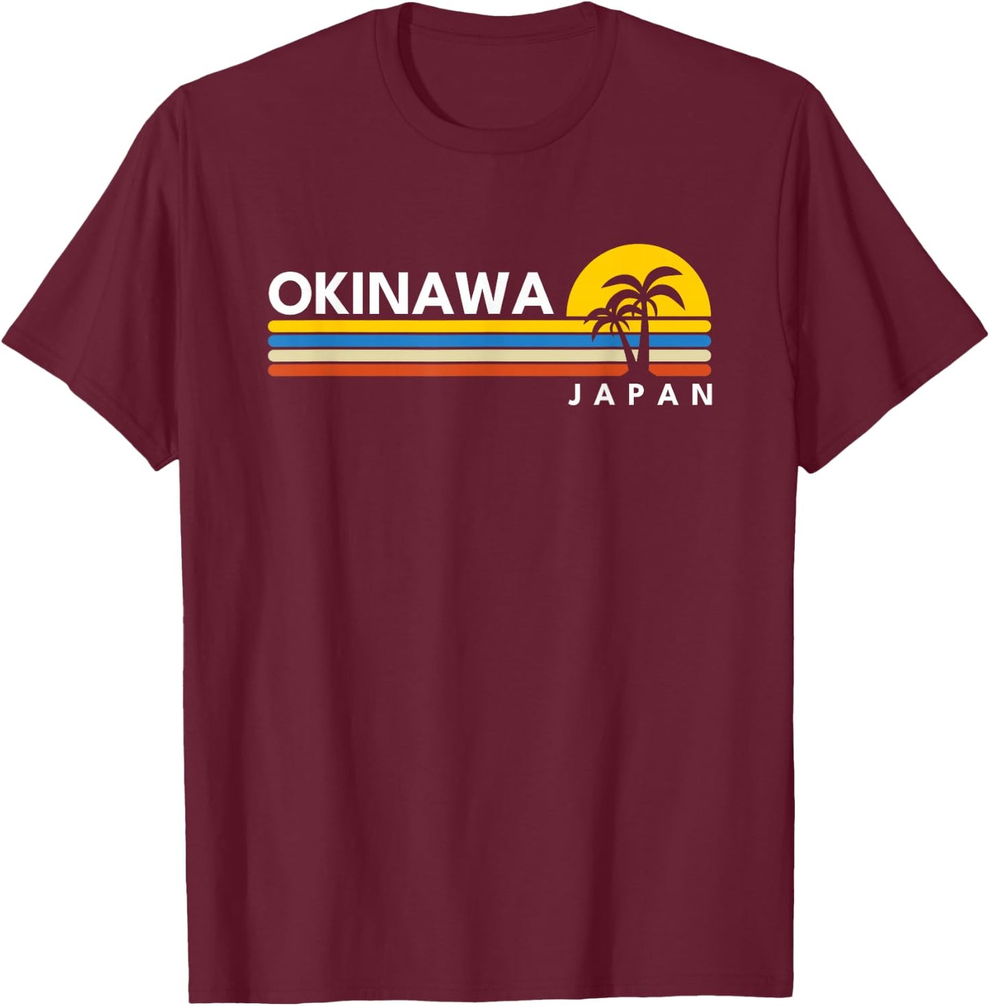 Okinawa Japan Vintage Retro Souvenirs T-Shirt - T-Shirt | Maroon