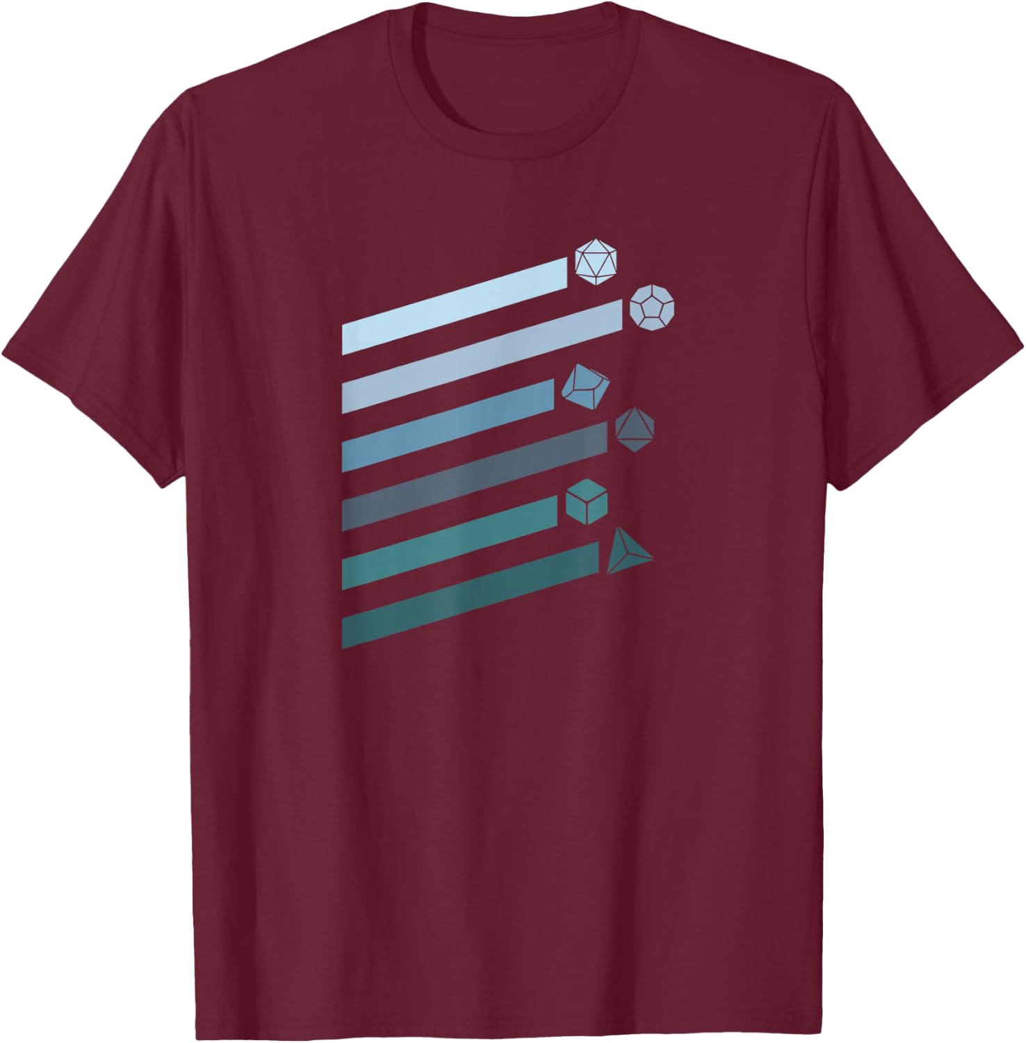 Dungeon Game vintage D20 dice shirt T-Shirt - T-Shirt | Maroon