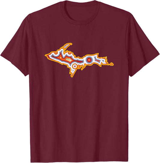Michigan U.P. Upper Peninsula Agate Collector T-Shirt - T-Shirt | Maroon