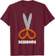 Rock Paper Scissors Shirt Funny Group Halloween Costumes T-Shirt - T-Shirt | Maroon