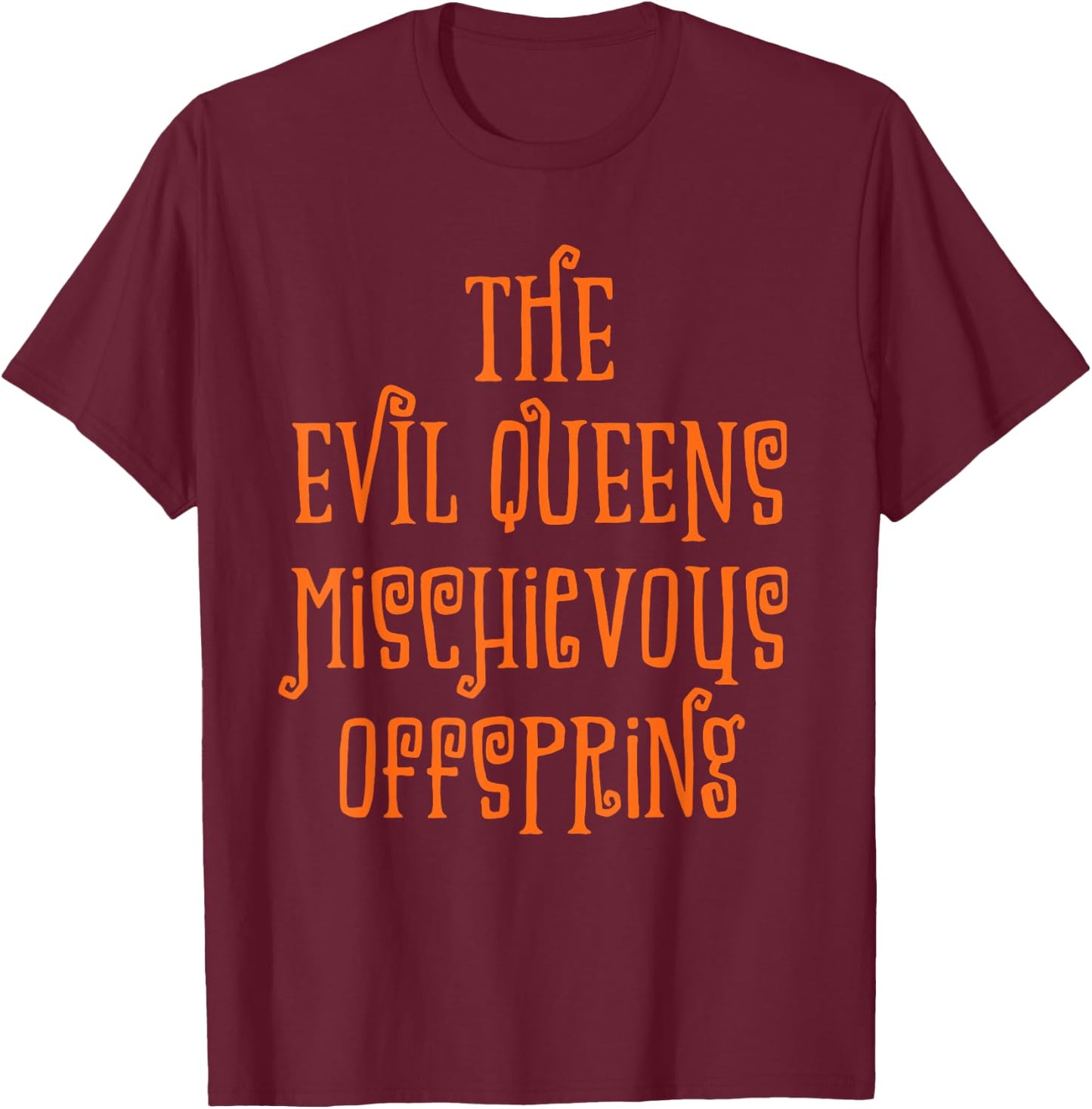 Evil Queen Mom & Daughter Matching Family Halloween Costume T-Shirt - T-Shirt | Maroon
