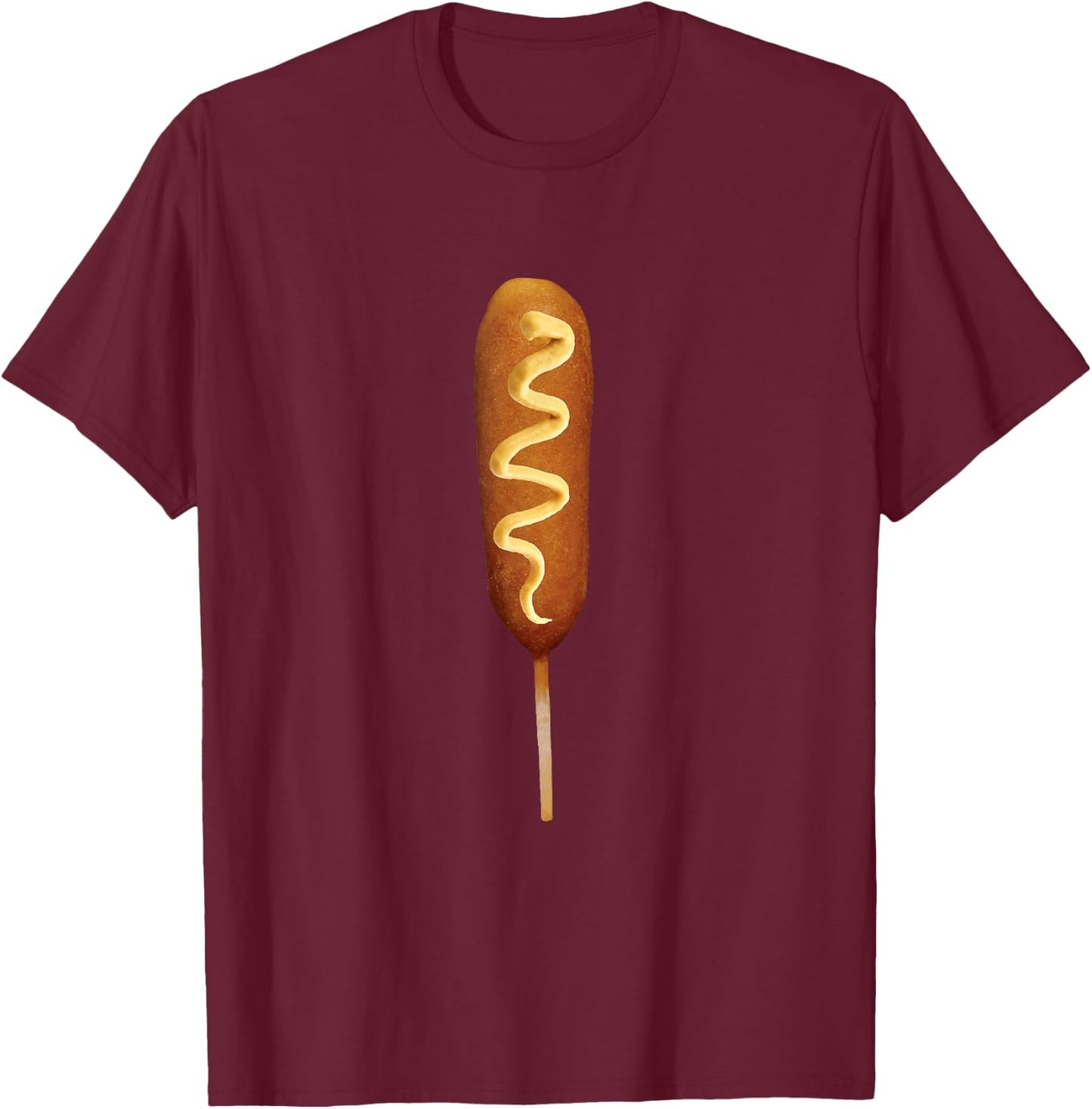Corn Dog Lover Halloween Costume Women Kids T-Shirt - T-Shirt | Maroon