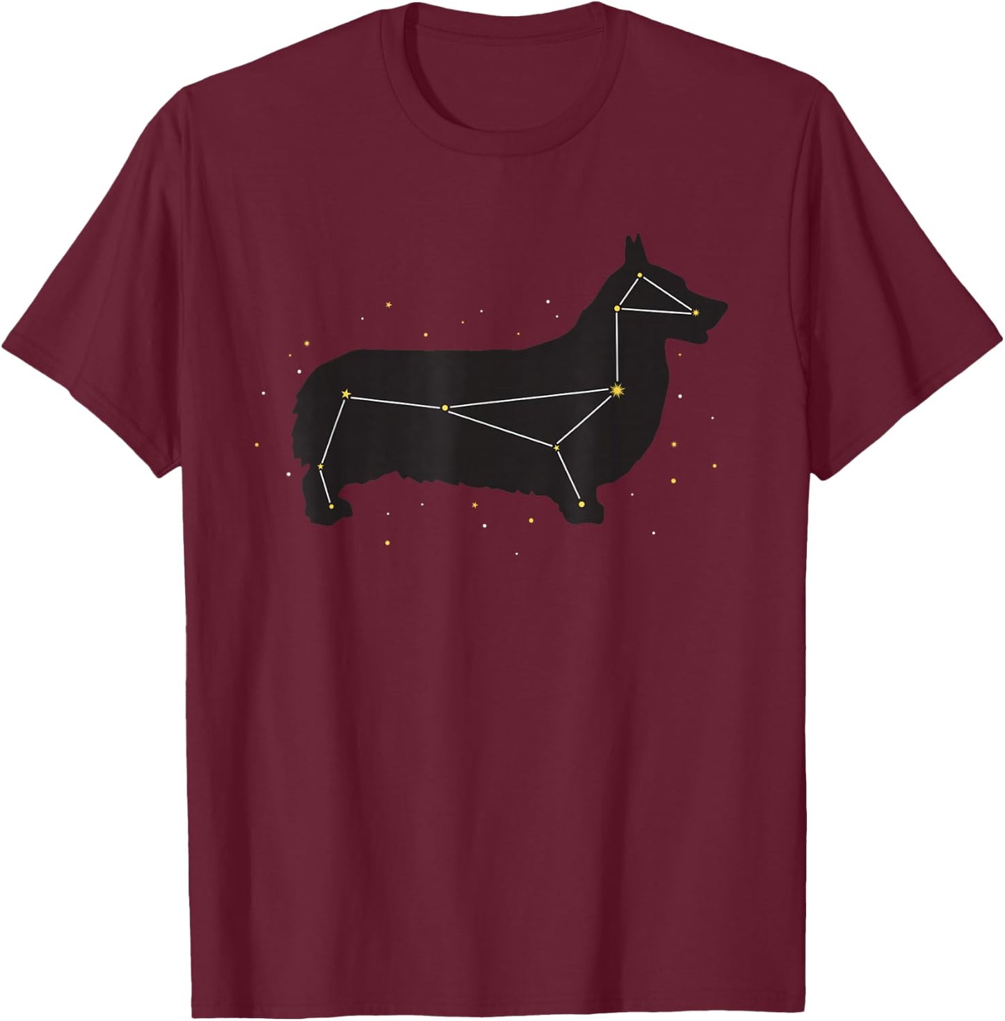 Corgi - Cute Constellation Dog for Pet Parents Women Girls Kids T-Shirt - T-Shirt | Maroon