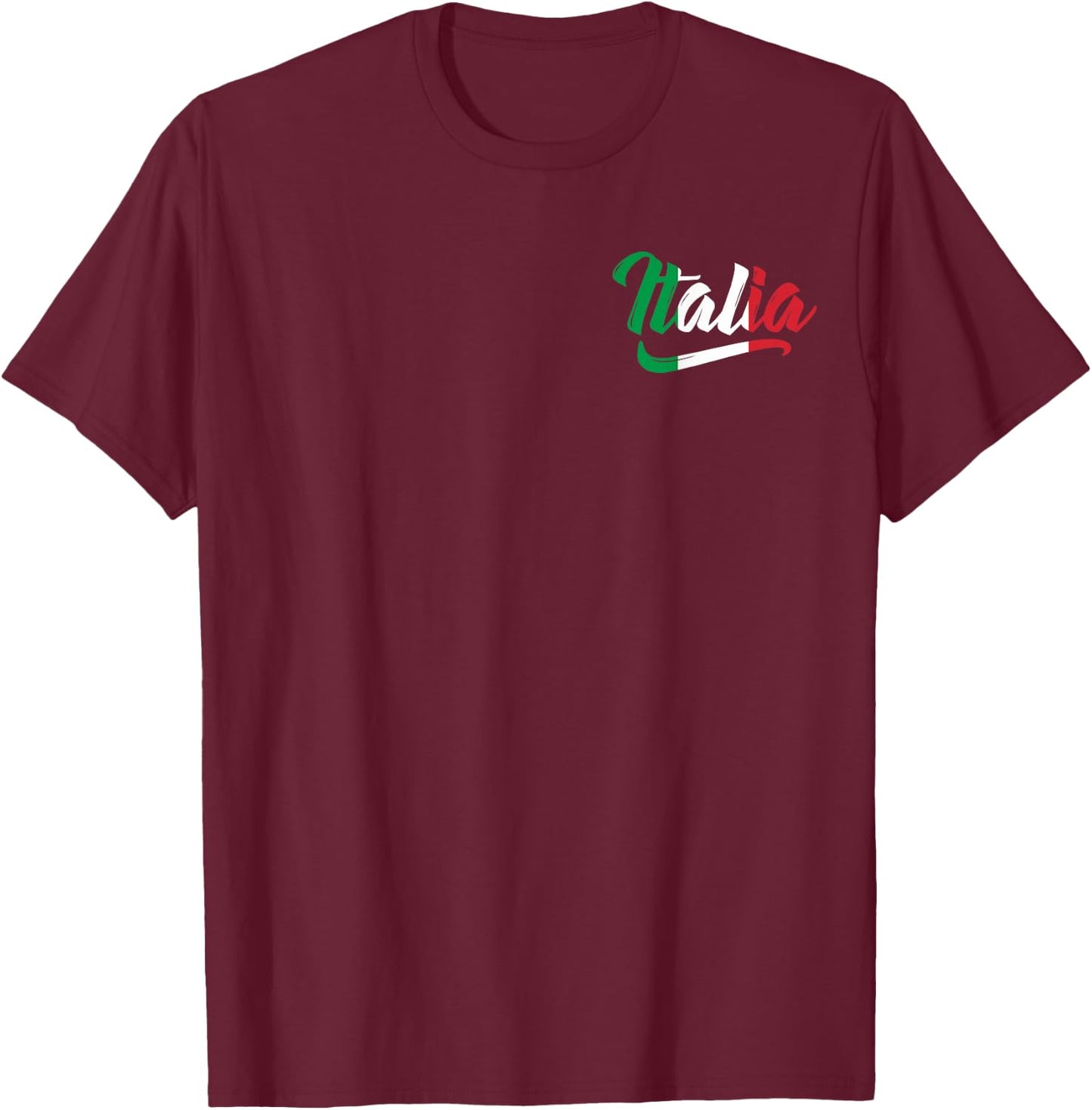 Italy Italian Italia Italiano Family Heritage Flag Men Women T-Shirt - T-Shirt | Maroon
