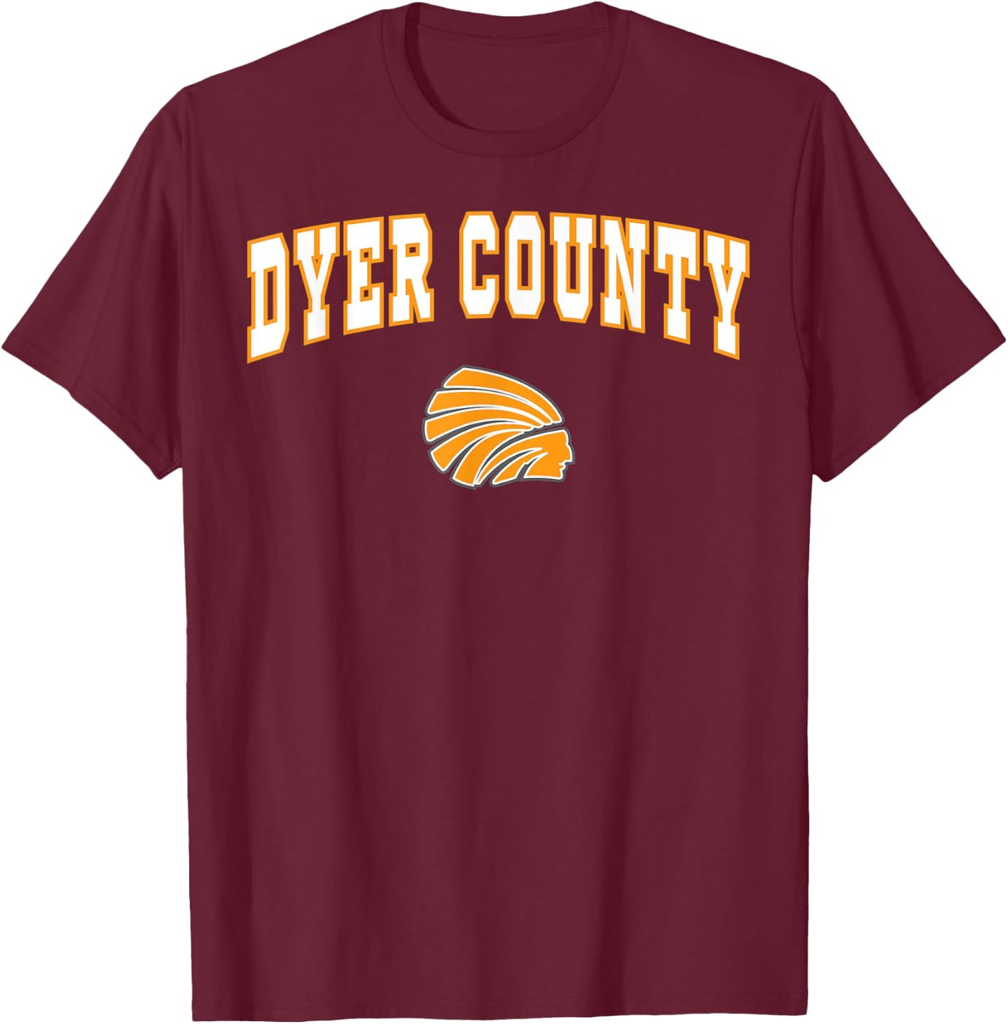 Dyer County High School Choctaws C2 T-Shirt - T-Shirt | Maroon