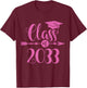 Class of 2033 Grow With Me Kindergarten School Graduate Gift T-Shirt - T-Shirt | Maroon