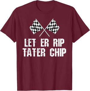 Let er Rip Tater Chip Flags Top T-Shirt - T-Shirt | Maroon