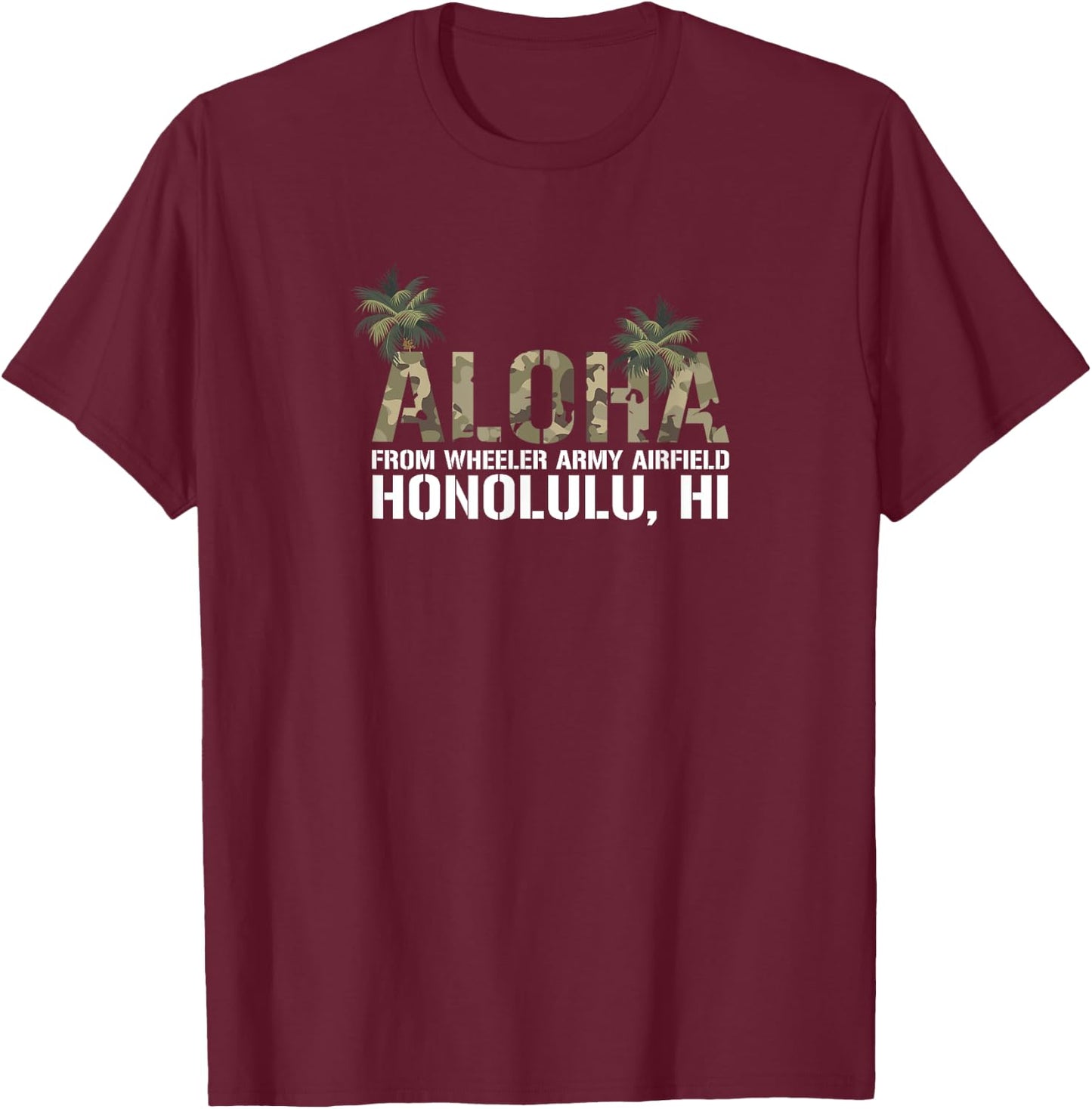 Aloha Wheeler Army Airfield Honolulu T-Shirt - T-Shirt | Maroon