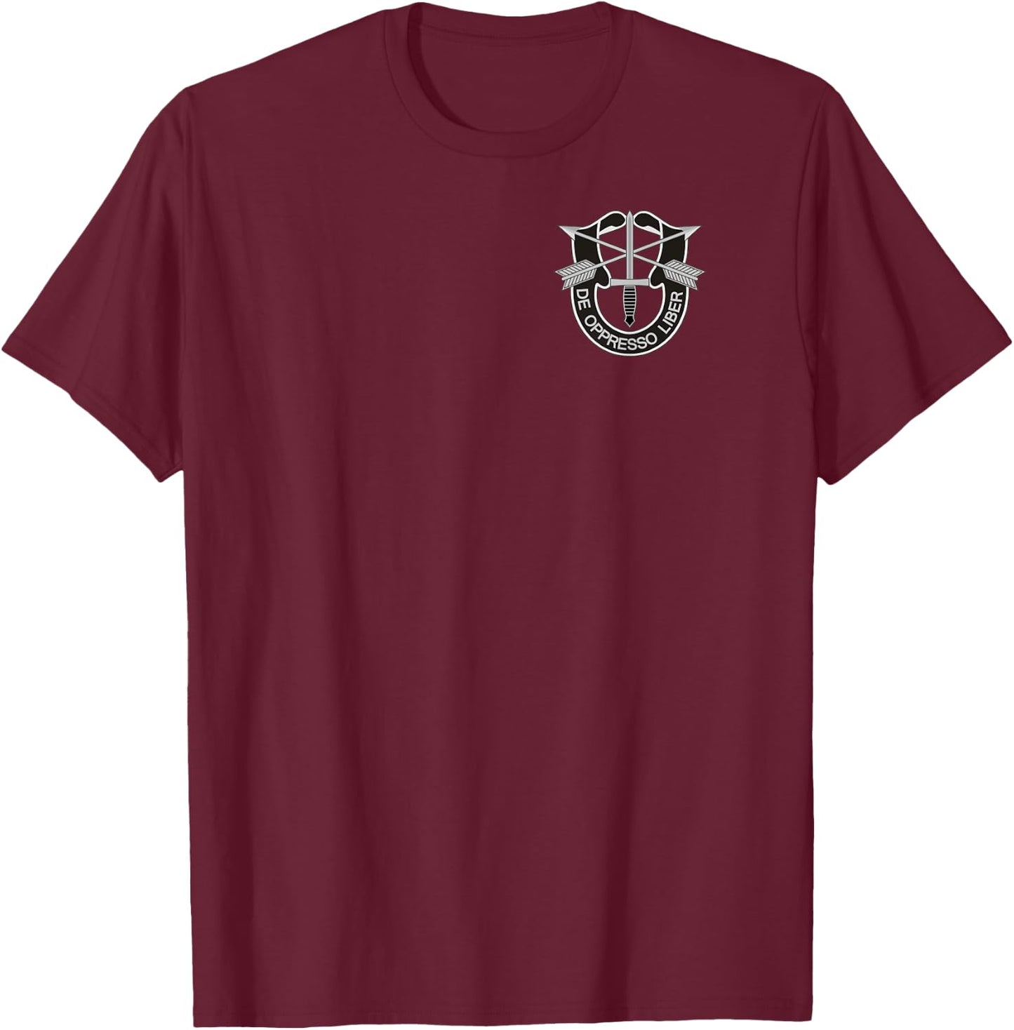 US Special Forces Shirt - De Oppresso Liber Classic T-Shirt - T-Shirt | Maroon