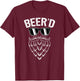 Beer'd Hop Beard Funny Craft Beer Lover Drinking Party Shirt T-Shirt - T-Shirt | Maroon