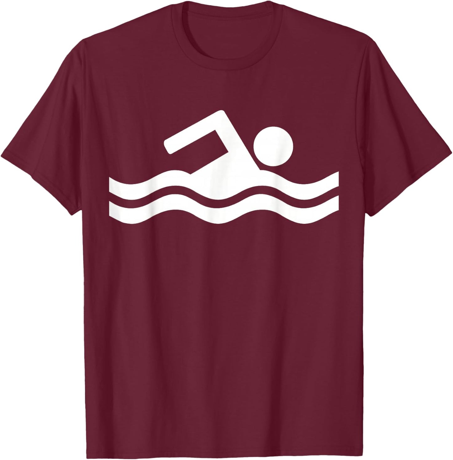 Swimming symbol T-Shirt - T-Shirt | Maroon