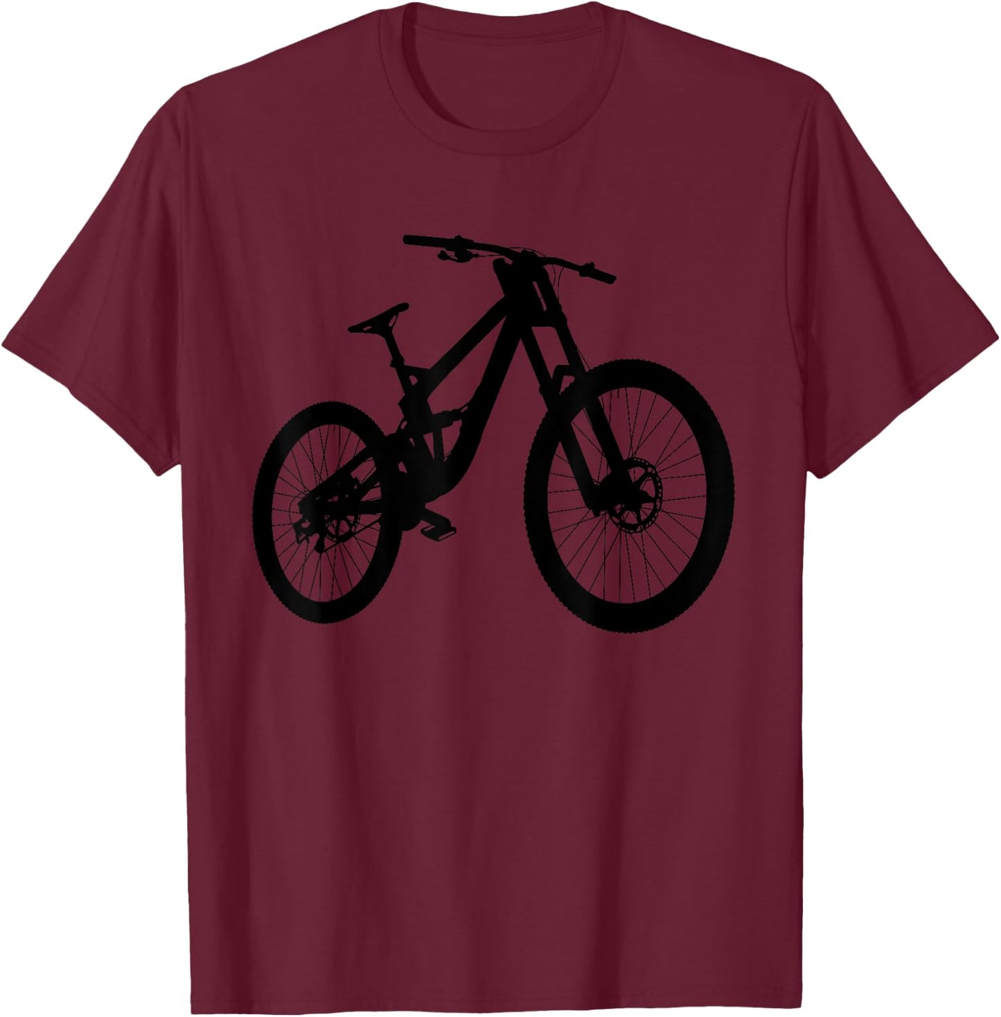 Downhill MTB Shirt - DH Freeride Mountain Bike T Shirts T-Shirt - T-Shirt | Maroon