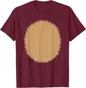 Reindeer Christmas Deer Belly Animal Fur Halloween Costume T-Shirt - T-Shirt | Maroon