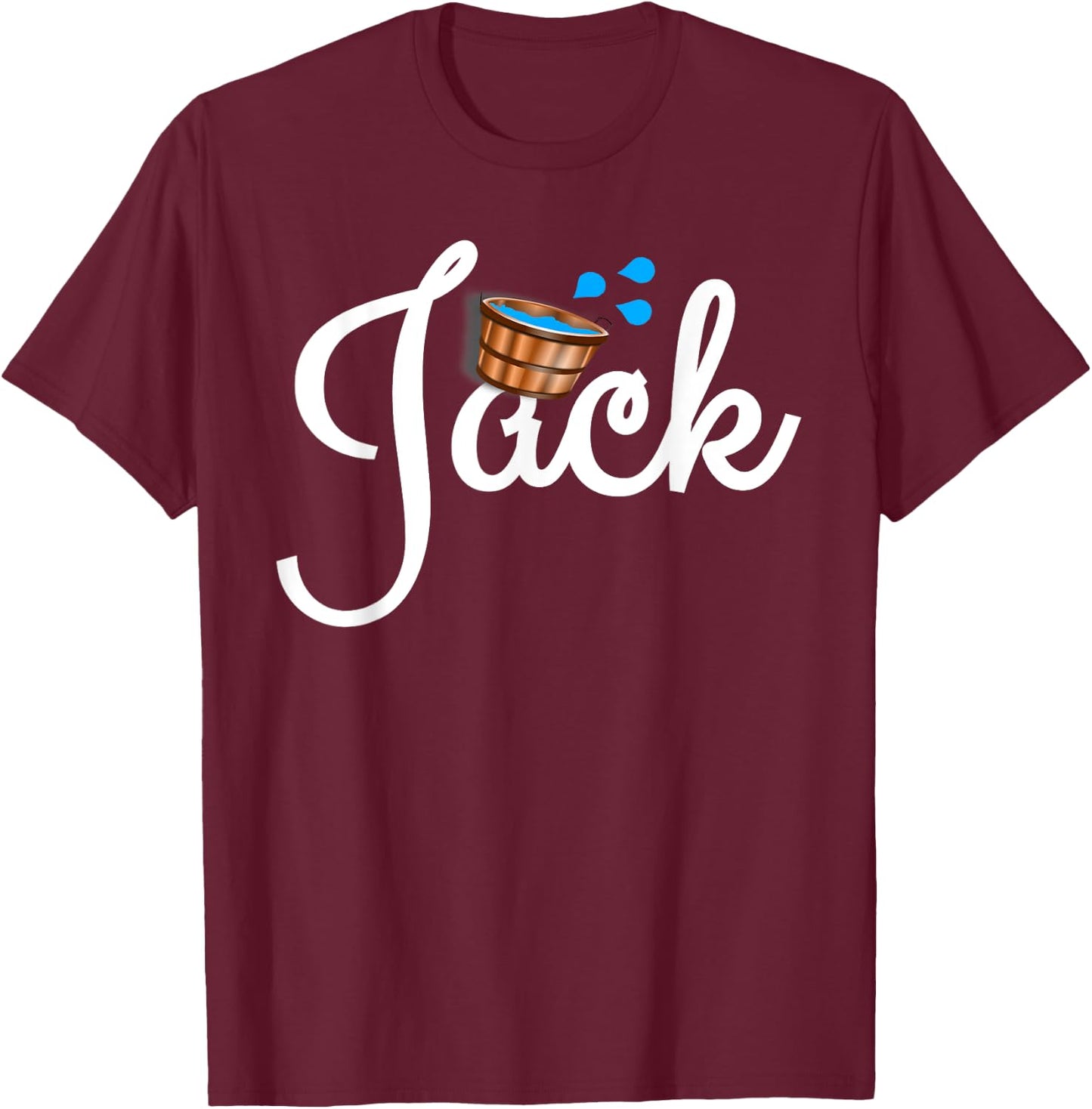 Jack and Jill Halloween Matching Couple T-Shirt - T-Shirt | Maroon