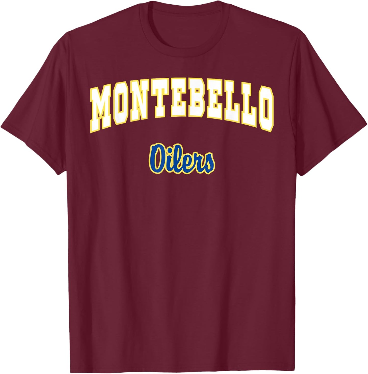 Montebello High School Oilers C2 T-Shirt - T-Shirt | Maroon