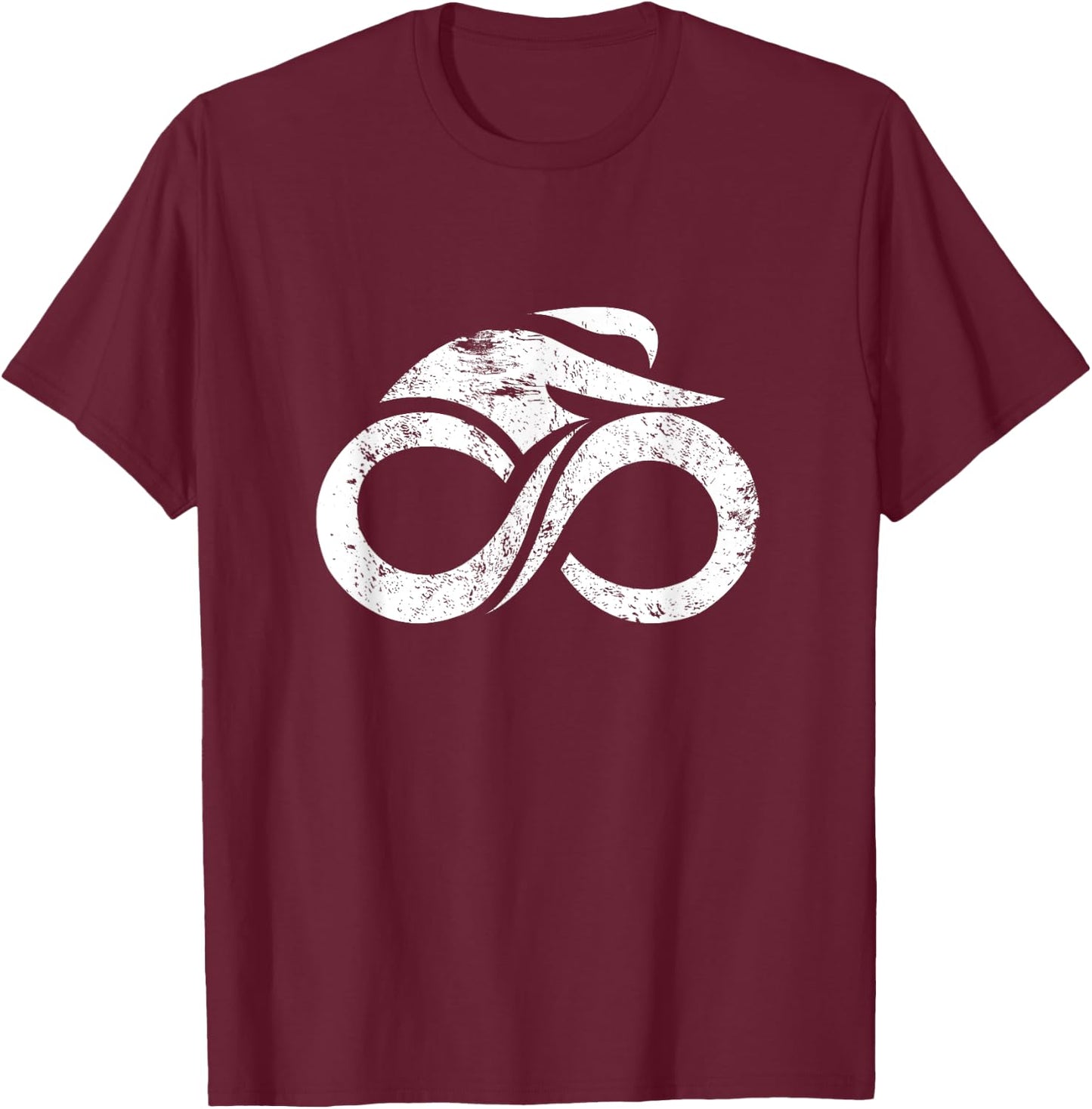 Road Bike Shirt Infinity Racing Bicycle Gift T-Shirt - T-Shirt | Maroon