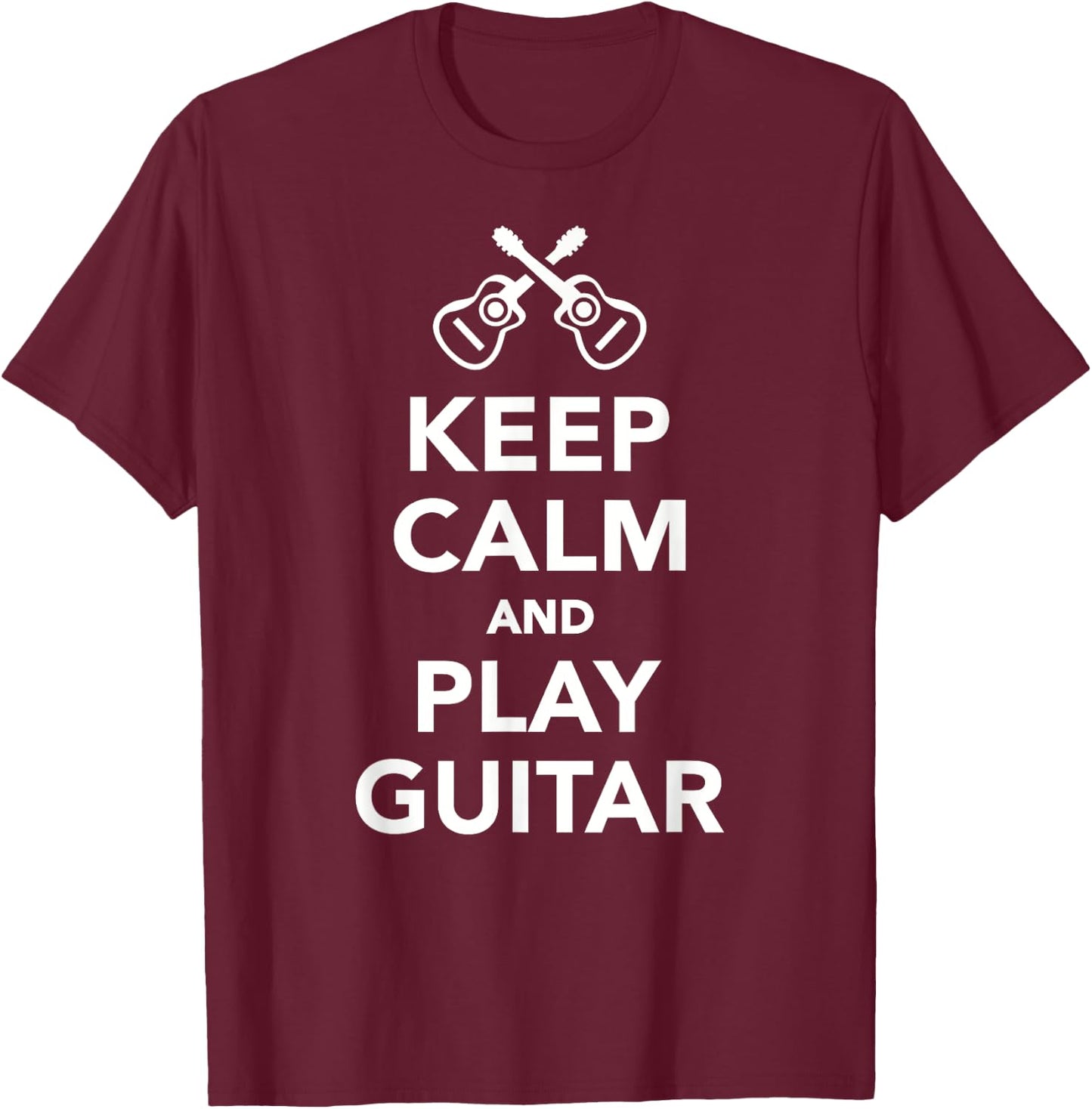 Keep calm and play guitar T-Shirt - T-Shirt | Maroon