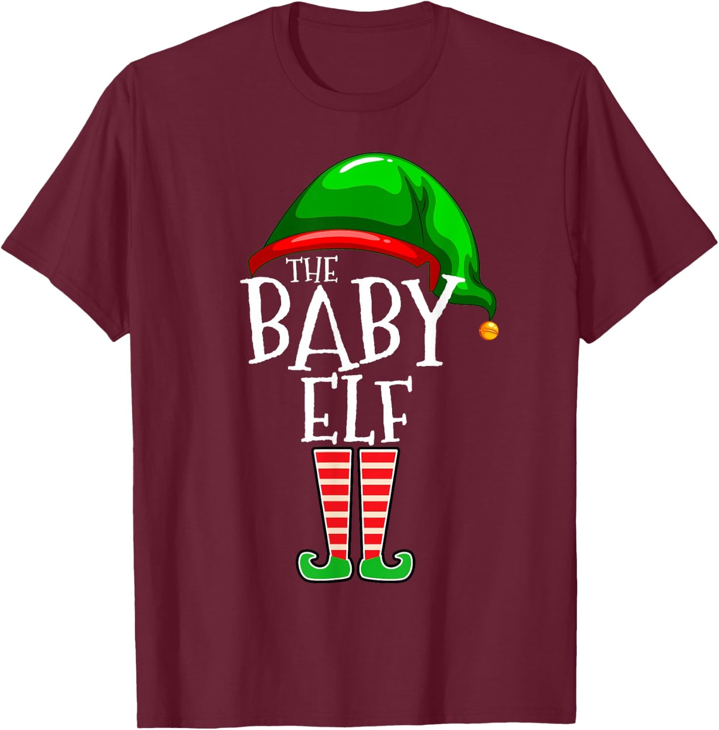 The Baby Elf Group Matching Family Christmas T-Shirt - T-Shirt | Maroon