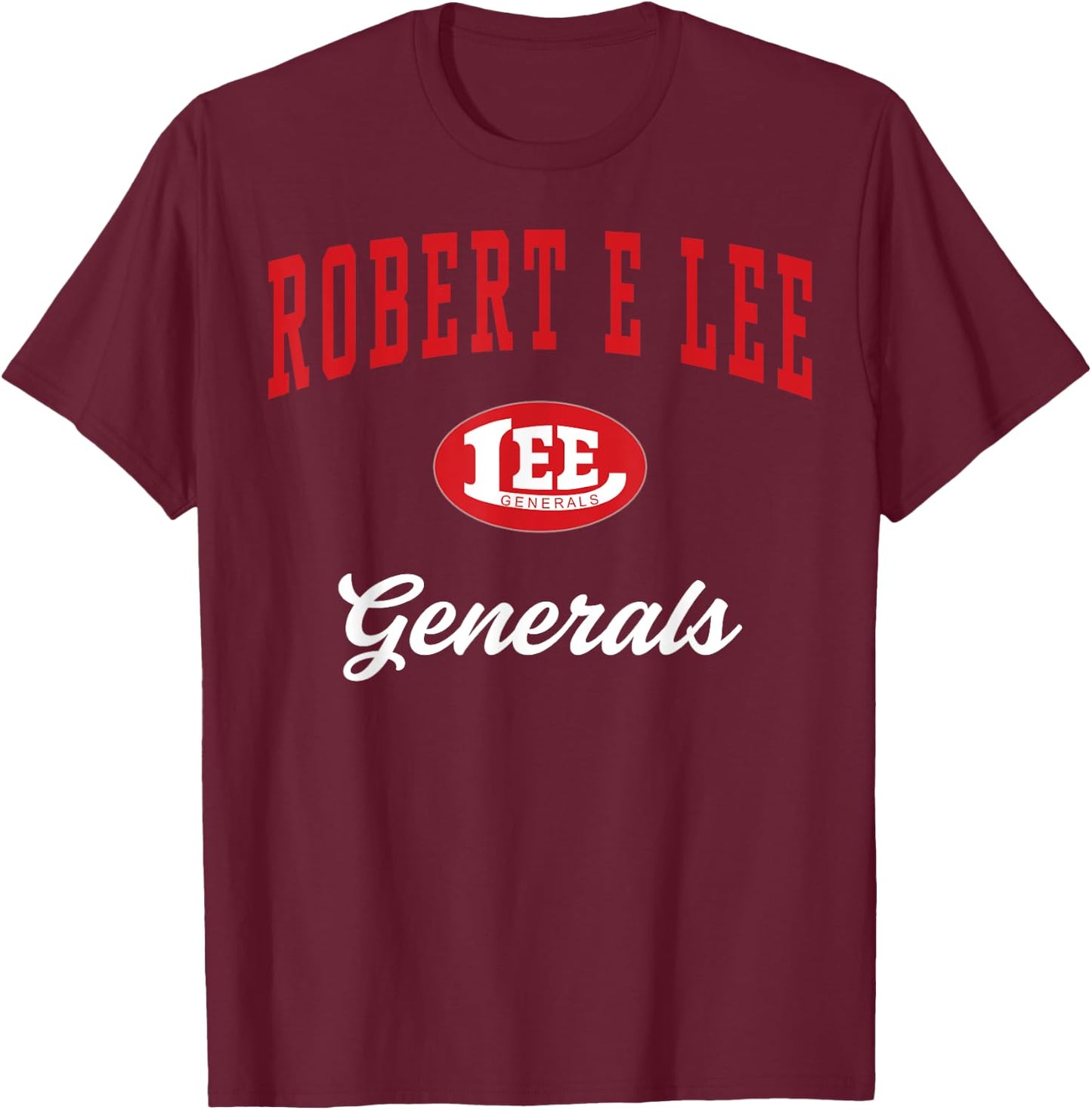 Robert E Lee High School Generals C3 T-Shirt - T-Shirt | Maroon