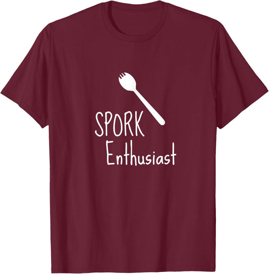 Spork Enthusiast Kitchen Women's Men's Funny T-Shirt - T-Shirt | Maroon