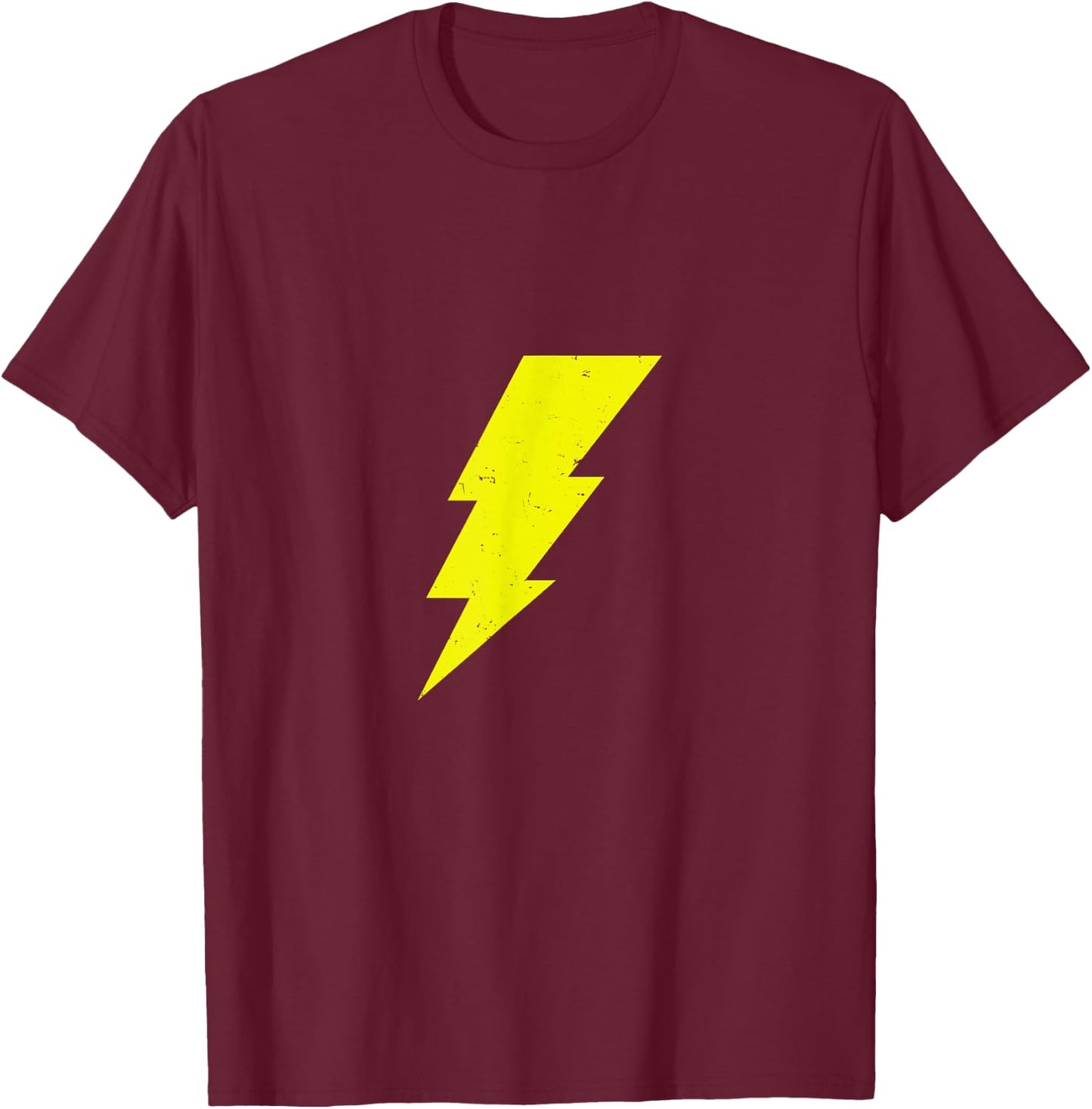Superhero Comic Lightning Bolt Costume Suit T-Shirt - T-Shirt | Maroon