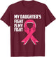 My Daughter's Fight Is My Fight Breast Cancer Awareness T-Shirt - T-Shirt | Maroon