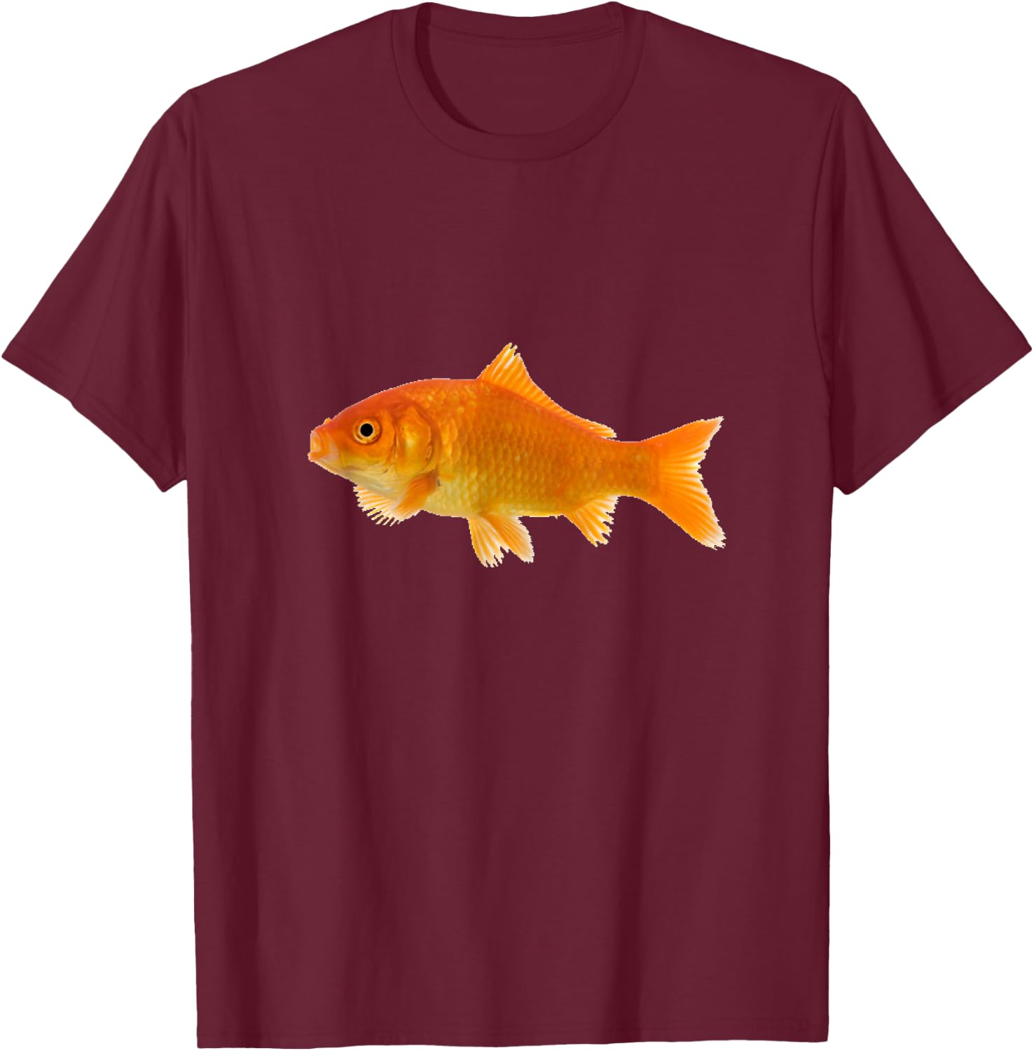 Goldfish Fish Orange Aquarium Fishy T-Shirt - T-Shirt | Maroon
