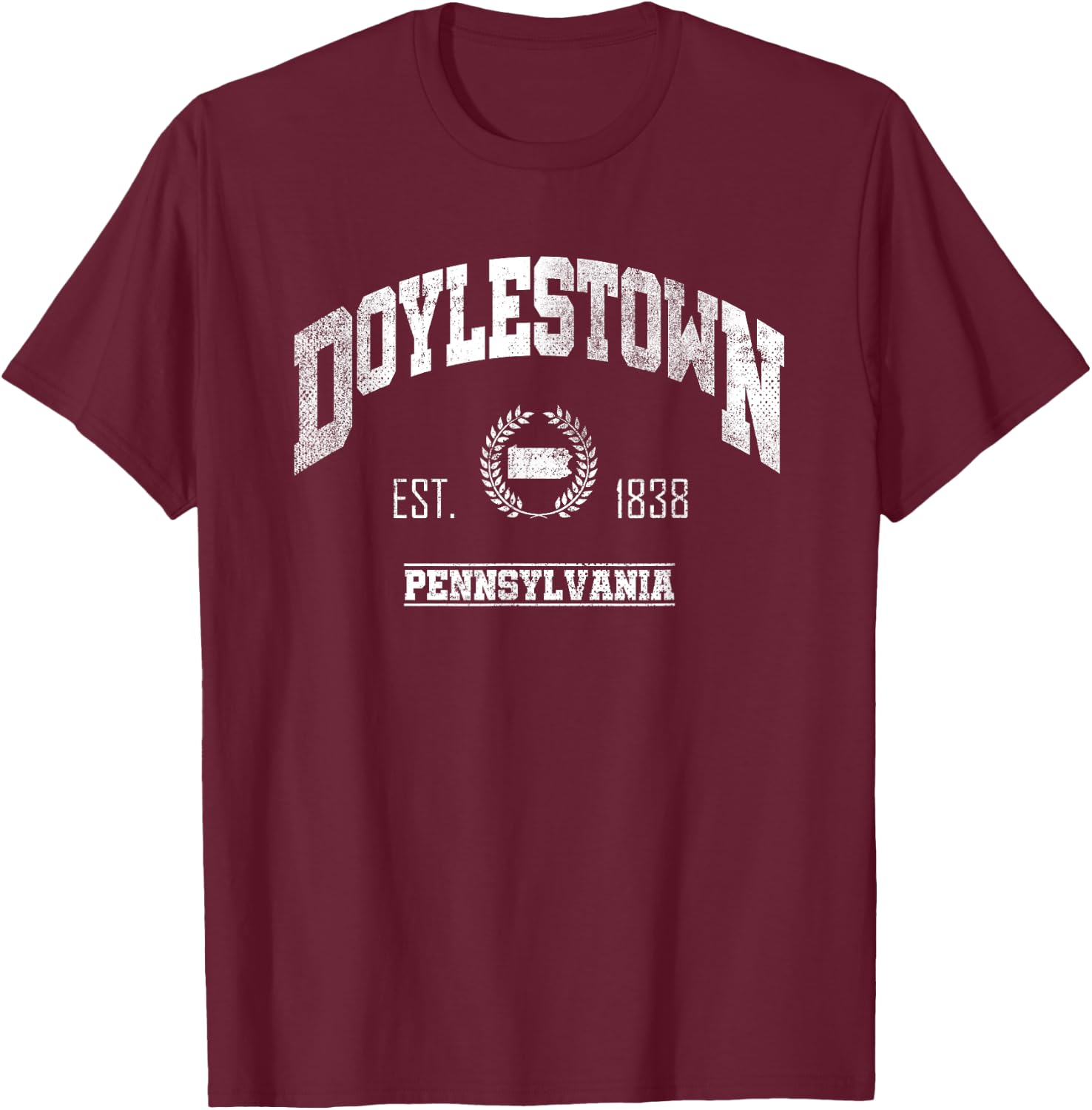 Doylestown PA | Pennsylvania | Vintage Throwback T-Shirt - T-Shirt | Maroon