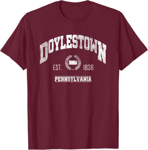 Doylestown PA | Pennsylvania | Vintage Throwback T-Shirt - T-Shirt | Maroon