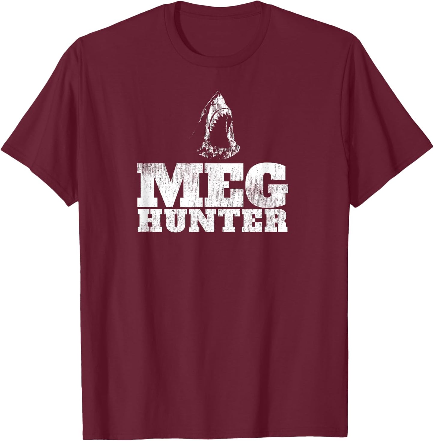Megalodon Hunter Meg Shark Shirts Shark Gift T-Shirt - T-Shirt | Maroon