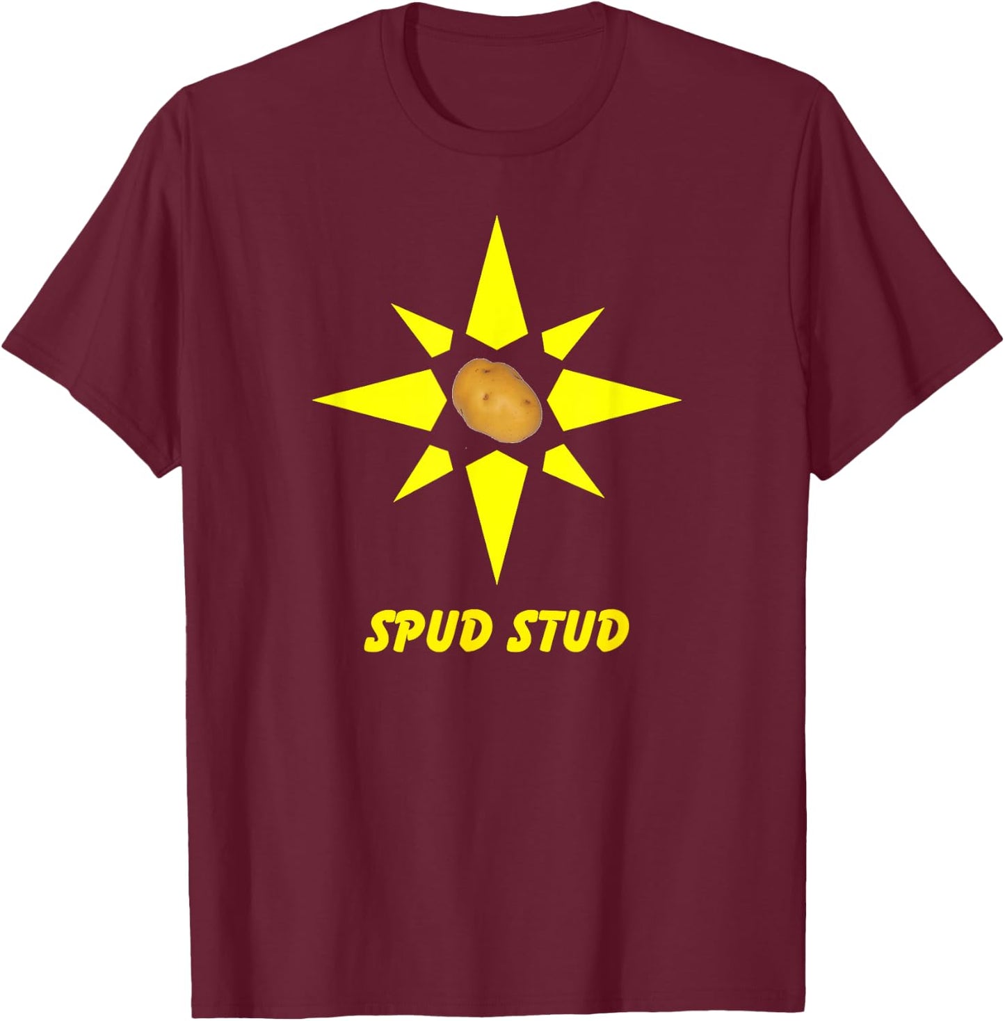 Spud Stud Potato Food Chef Cook T-Shirt - T-Shirt | Maroon