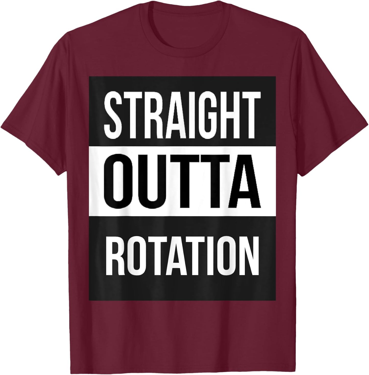 Straight Outta rotation Volleyball T-Shirt - T-Shirt | Maroon
