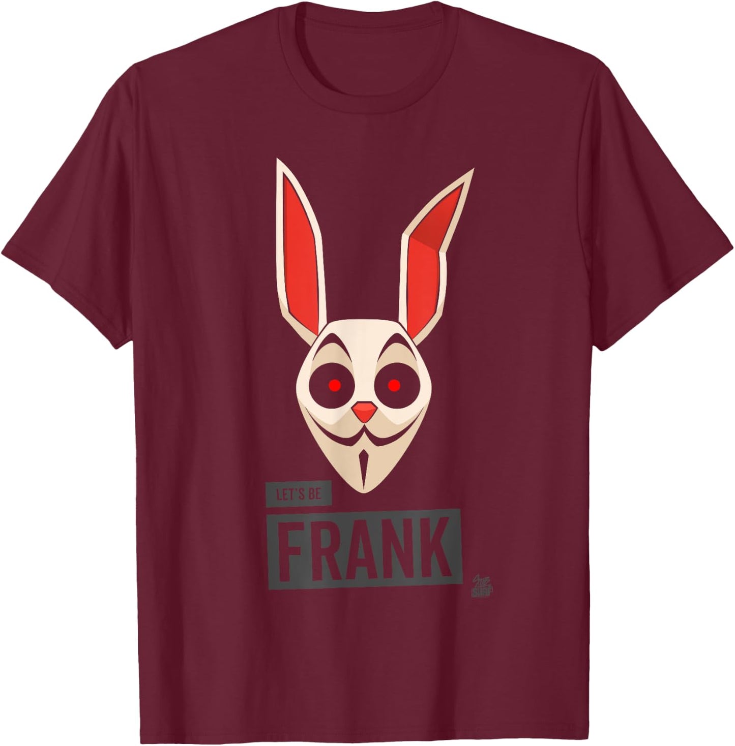 Subway Surfers "LET'S BE FRANK" Bunny Mask T2 Black T-Shirt - T-Shirt | Maroon