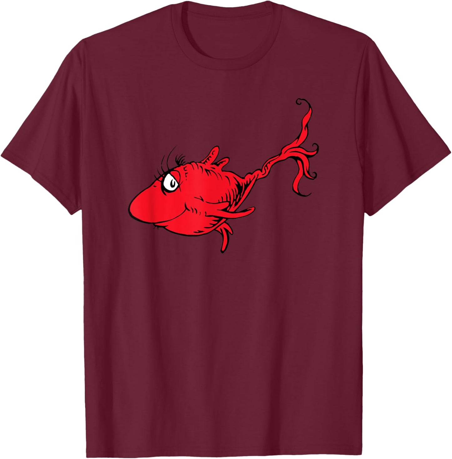 Dr. Seuss Red Fish T-Shirt - T-Shirt | Maroon