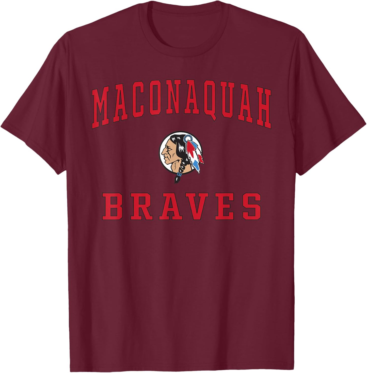 Maconaquah High School Braves T-Shirt - T-Shirt | Maroon