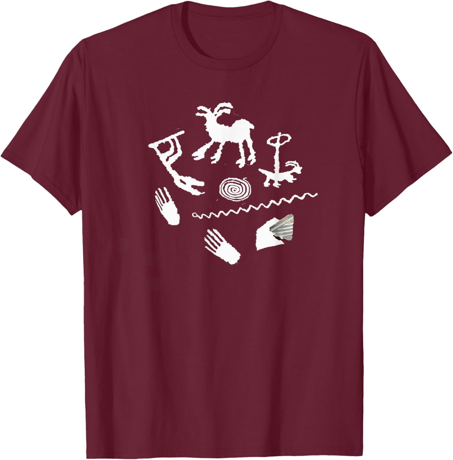 Petroglyph. Rock art. Multiples T-Shirt - T-Shirt | Maroon