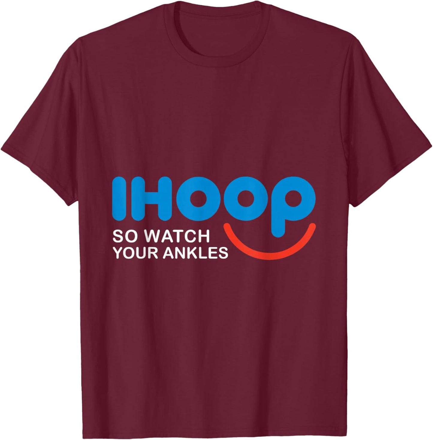 Basketball Shirt Men Women Kids Cool iHoop T-Shirt - T-Shirt | Maroon