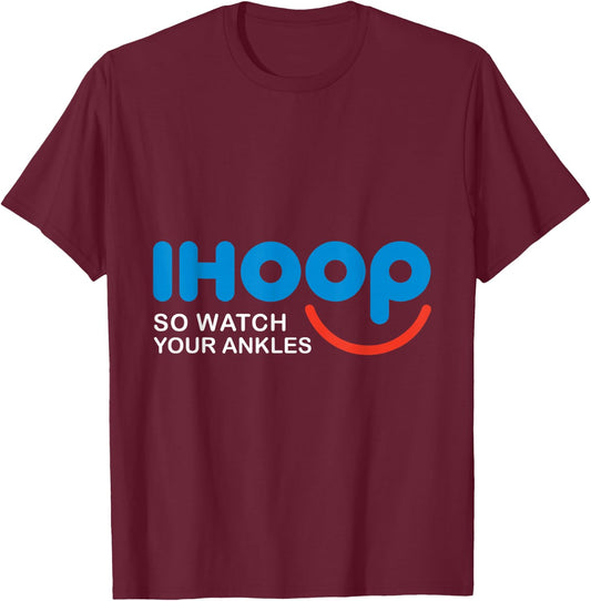Basketball Shirt Men Women Kids Cool iHoop T-Shirt - T-Shirt | Maroon