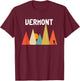 Vermont Retro Vintage T Shirt T-Shirt - T-Shirt | Maroon