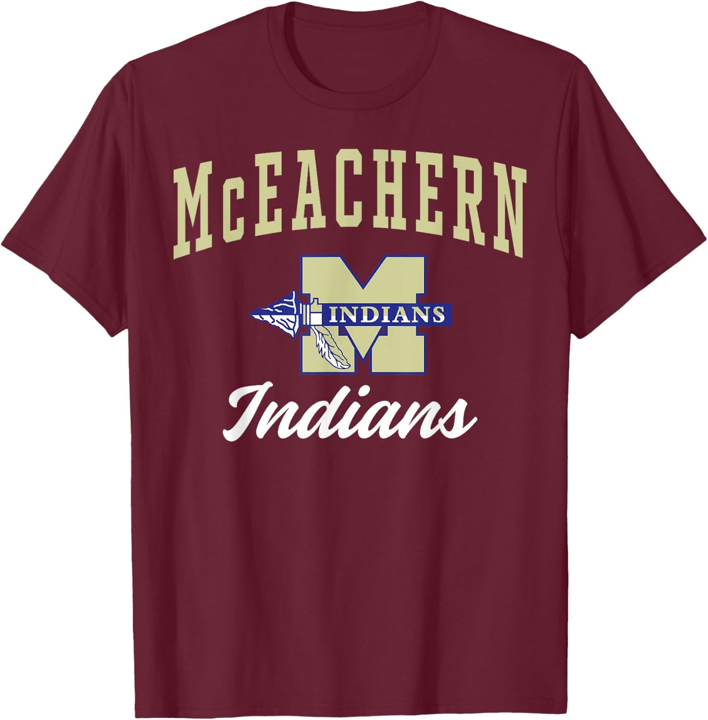 McEachern High School Indians C3 T-Shirt - T-Shirt | Maroon