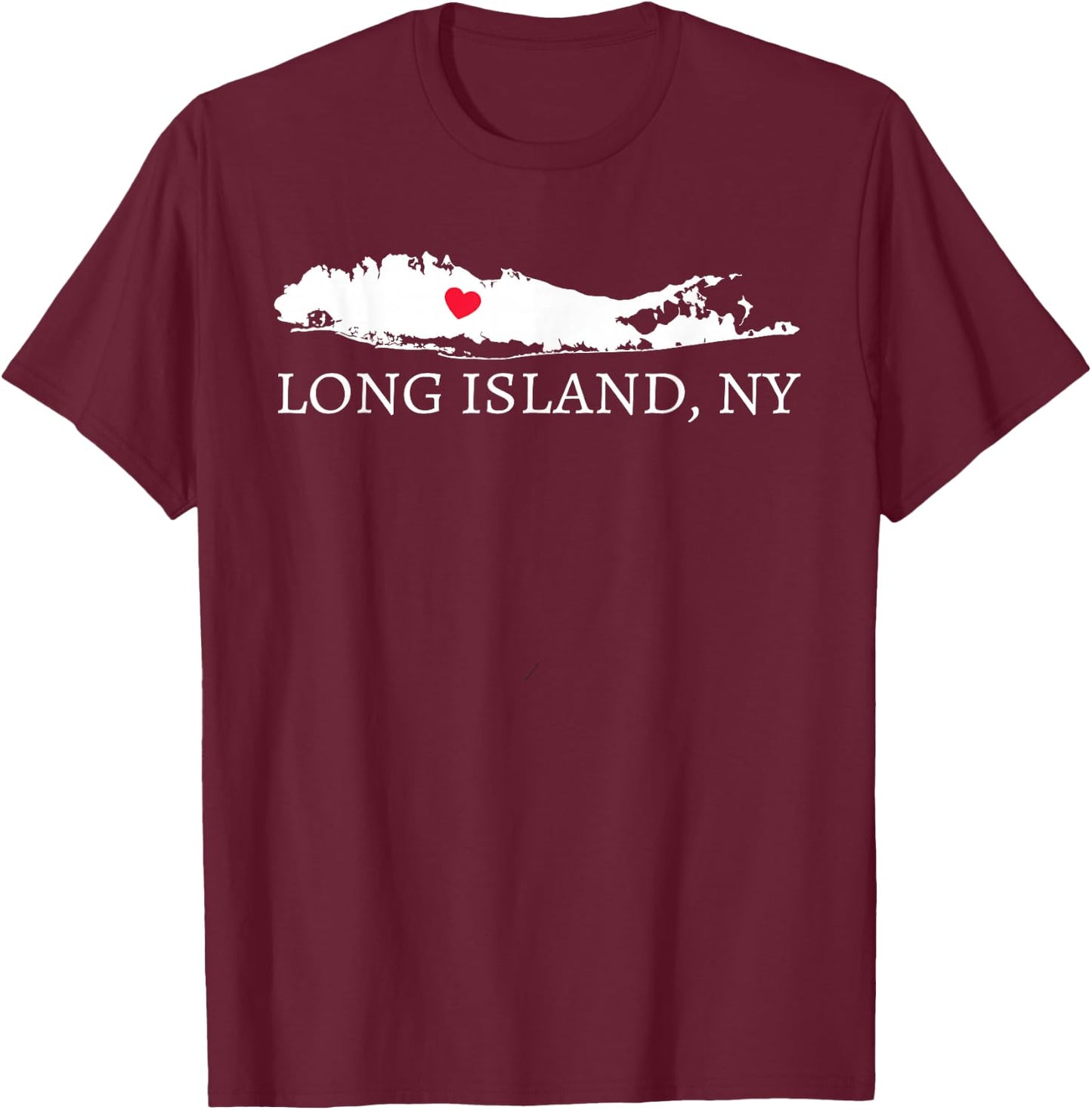 Long Island NY T Shirt Souvenir Gift Shirt T-Shirt - T-Shirt | Maroon