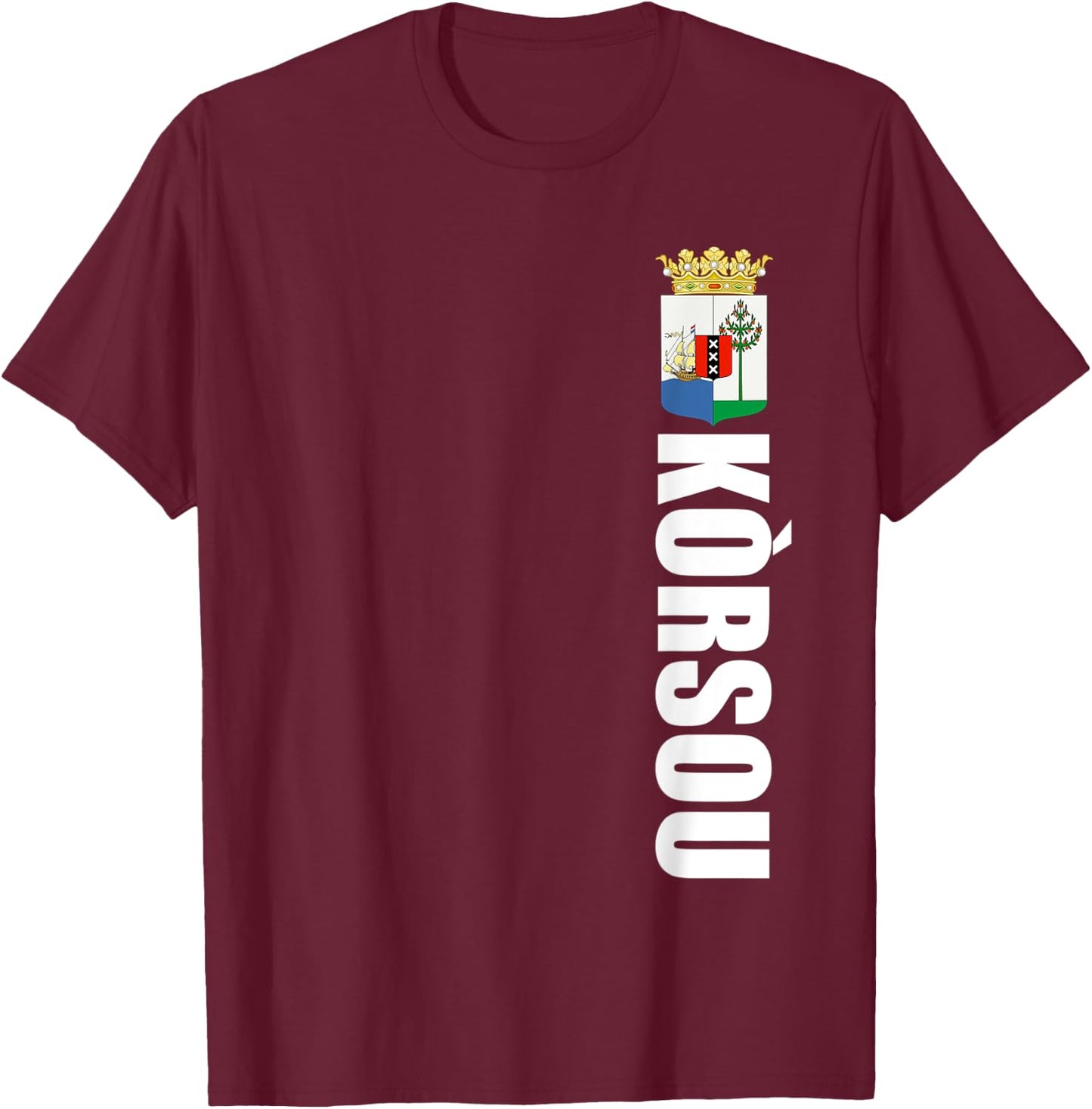 Korsou Soccer Gift Cuacaoan Futbol Country Of Curacao T-Shirt - T-Shirt | Maroon