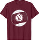 Matching Halloween Costume Set Billiard Balls 12 Ball T-Shirt - T-Shirt | Maroon
