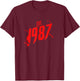 Est. 1987 80's Style Slasher Horror Movie Birth Year T-Shirt - T-Shirt | Maroon
