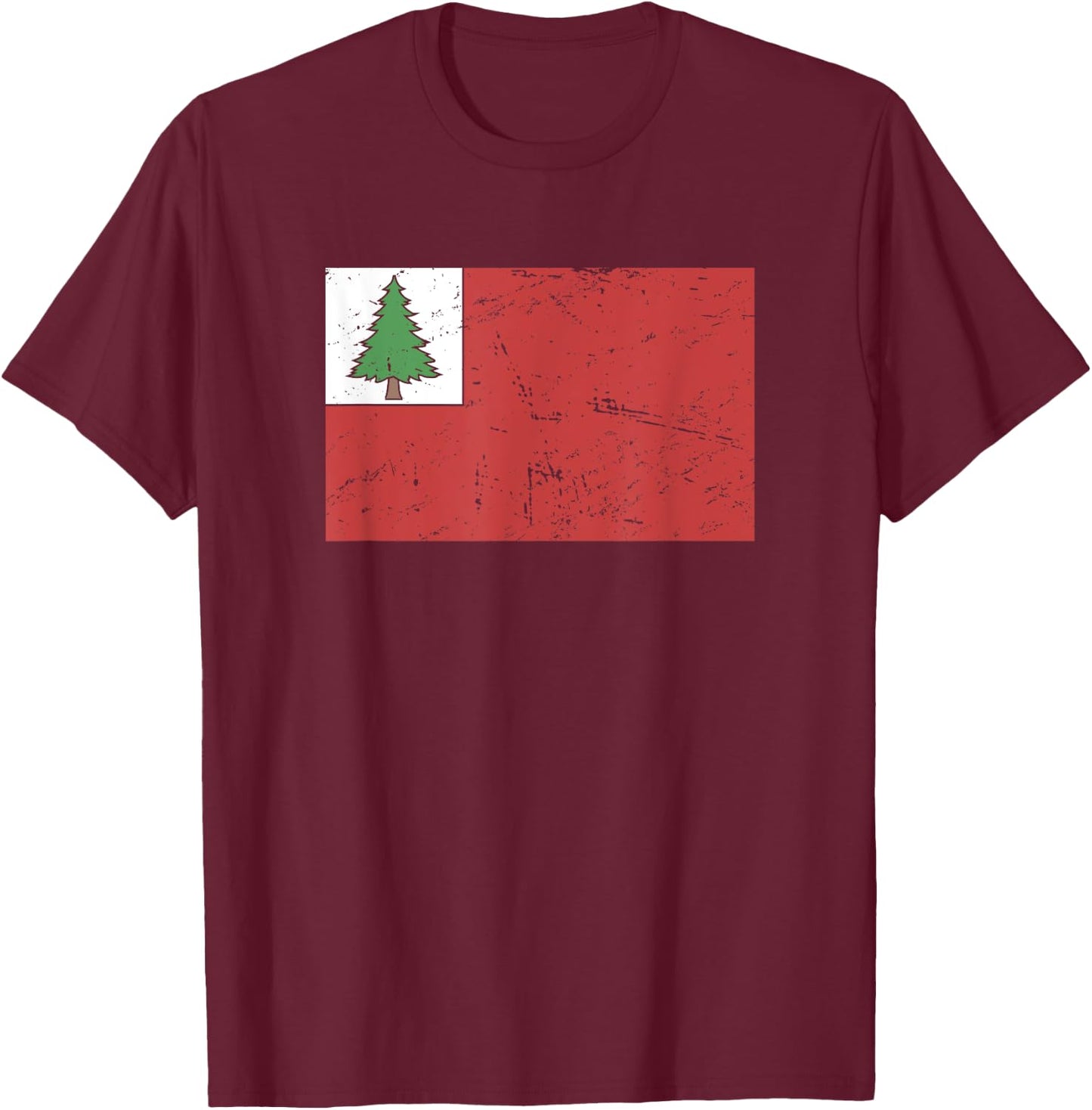 Flag Of New England 1776 American Revolutionary War T-Shirt - T-Shirt | Maroon