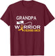 Childhood cancer awareness Grandpa of a warrior T-Shirt - T-Shirt | Maroon