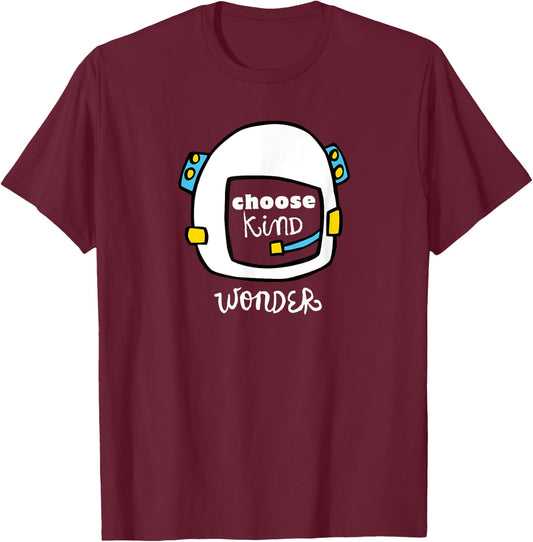 Wonder Choose Kind - Choose Kind Helmet (Black) T-Shirt - T-Shirt | Maroon