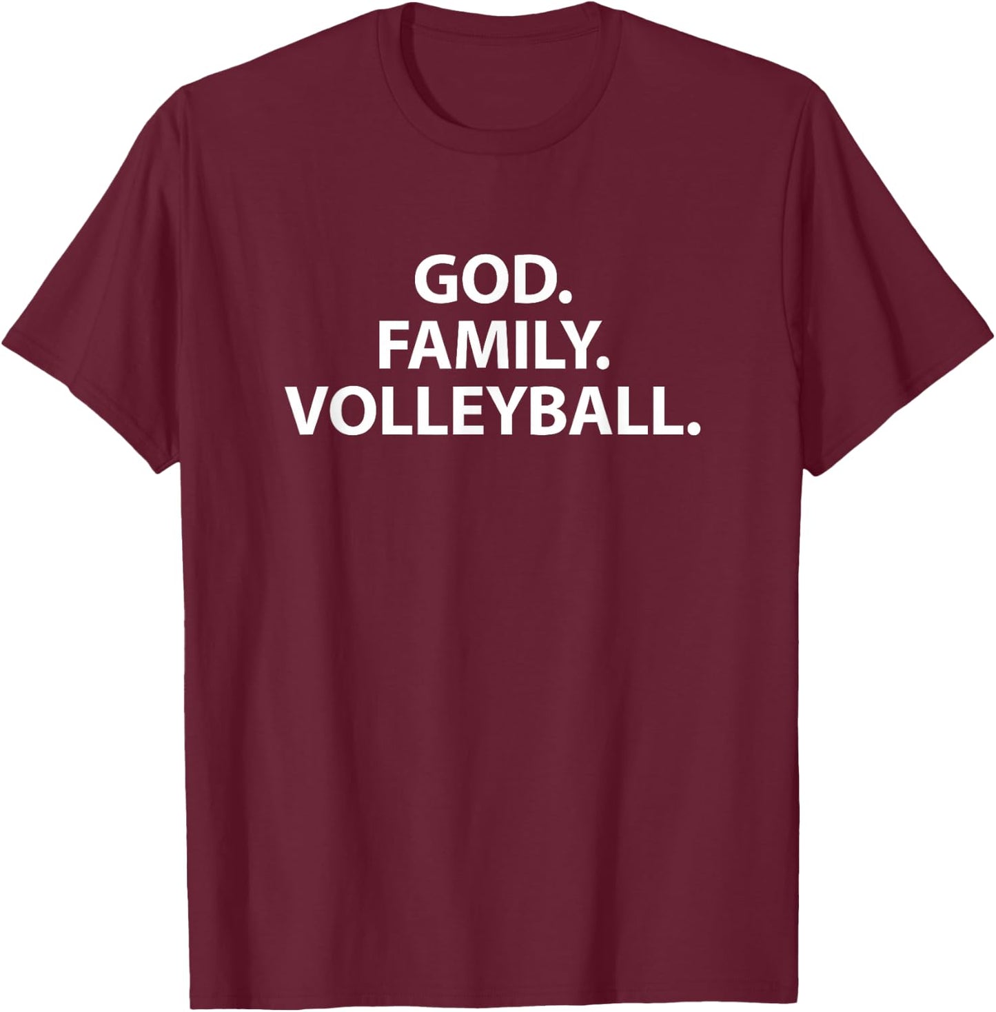 God Family Volleyball for Volley Player Family or Mom T-Shirt - T-Shirt | Maroon