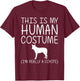 Coyote Easy Halloween Human Costume Wolf Pup Canine DIY Gift T-Shirt - T-Shirt | Maroon
