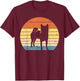 Retro Sunset Shiba Inu Silhouette Vintage Dog Owner Gift Men Women Girls Kids T-Shirt - T-Shirt | Maroon